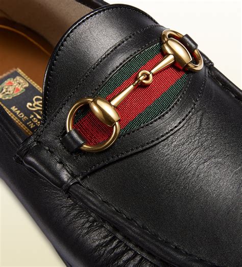 mens black gucci loafers